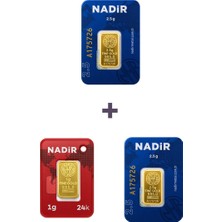 Nadir Gold 24 Ayar 6 Gram Külçe Altın (2 Adet 2,5 Gram Külçe Altın + 1 Adet 1 Gram Külçe Altın )