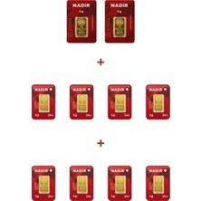 Nadir Gold 24 Ayar 18 Gram Külçe Altın (2 Adet 5 Gram Külçe Altın + 8 Adet 1 Gram Külçe Altın )