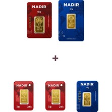 Nadir Gold 24 Ayar 19,5 Gram Altın (1 Ad 10 Gram Altın + 1 Ad 5 Gram Altın + 1 Ad 2,5 Gram Altın + 2 Ad 1 Gram Altın )