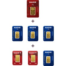 Nadir Gold 24 Ayar 17 Gram Altın (1 Ad 5 Gram Altın + 4 Ad 2,5 Gram Altın + 2 Ad 1 Gram Altın )