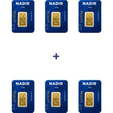 Nadir Gold 24 Ayar 15 Gram Külçe Altın (6 Adet 2,5 Gram Külçe Altın )