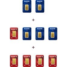Nadir Gold 24 Ayar 17,5 Gram Külçe Altın (5 Adet 2,5 Gram Külçe Altın + 5 Adet 1 Gram Külçe Altın )