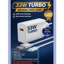 Gunkes 33 Watt Fast Qualcomm Turbo Hızlı %100 Mi Şarj Aleti Xiaomi 33W Şarj Tüm Type-C Uyumlu