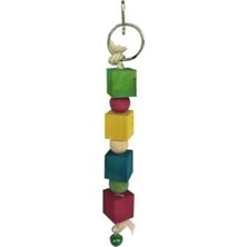 MarkEntegra Renkli Ahşap Kuş Oyuncağı - 20 cm