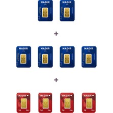 Nadir Gold 24 Ayar 19 Gram Külçe Altın (6 Adet 2,5 Gram Külçe Altın + 4 Adet 1 Gram Külçe Altın )