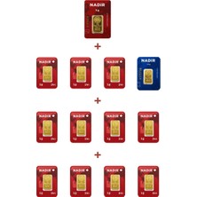 Nadir Gold 24 Ayar 18,5 Gram Altın (1 Ad 5 Gram Altın + 1 Ad 2,5 Gram Altın + 11 Ad 1 Gram Altın )