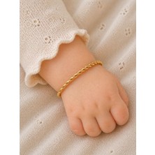 Gekas Kuyumculuk 22 Ayar Altın 7 Gram Ikili Burma Bebek & Çocuk Bilezik