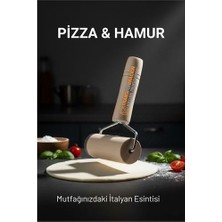 TKÇ Pizza Merdanesi - Profesyonel Ahşap Saplı  Hamur Açma Merdanesi -