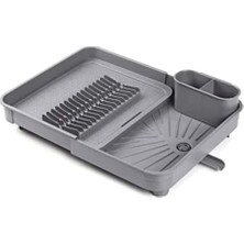 MarkEntegra Modern Tasarımlı Su Tahliye Oluklu Bulaşıklık Tabaklık, Pratik Kurutma