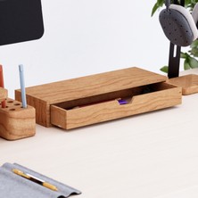 Desna Tek Katlı Tek Çekmeceli Dolap - Kiraz | 34 cm x 12.1 cm x 5.8 cm | Woodsaka