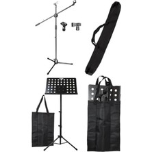 MarkEntegra Nota Standı ve Mikrofon Sehpası Paketi, Taşıma Çantaları ile