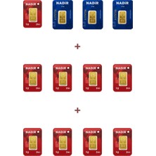 Nadir Gold 24 Ayar 16,5 Gram Külçe Altın (3 Adet 2,5 Gram Külçe Altın + 9 Adet 1 Gram Külçe Altın )