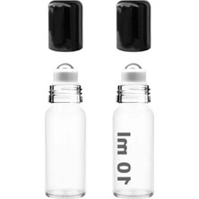 MarkEntegra 10 ml Sızdırmaz Siyah Kapaklı Cam Roll On Şişe 2 Adet