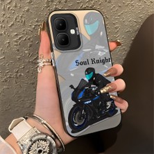 Ucuc Infinix Smart 10 Uyumlu Sert Akrilik Arka Silikon Kenar Lens Koruma Şık Baskı Kılıf