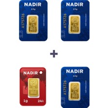 Nadir Gold 24 Ayar 8,5 Gram Külçe Altın (3 Adet 2,5 Gram Külçe Altın + 1 Adet 1 Gram Külçe Altın )