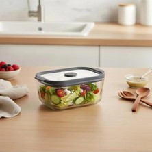 MarkEntegra 470 ml Kapasiteye Sahip Vakumlu Borosilikat Saklama Kabı, Cam Kapaklı