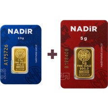 Nadir Gold 24 Ayar 7,5 Gram Külçe Altın (1 Adet 5 Gram Külçe Altın + 1 Adet 2,5 Gram Külçe Altın )