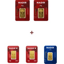 Nadir Gold 24 Ayar 14,5 Gram Altın (2 Ad 5 Gram Altın + 1 Ad 2,5 Gram Altın + 2 Ad 1 Gram Altın )