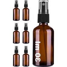 MarkEntegra Spreyli Amber Cam Şişe, Sızdırmaz Kapaklı, 30 Ml, 6 Adet