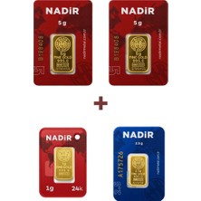 Nadir Gold 24 Ayar 13,5 Gram Altın (2 Ad 5 Gram Altın + 1 Ad 2,5 Gram Altın + 1 Ad 1 Gram Altın )