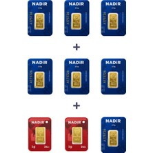 Nadir Gold 24 Ayar 19,5 Gram Külçe Altın (7 Adet 2,5 Gram Külçe Altın + 2 Adet 1 Gram Külçe Altın )