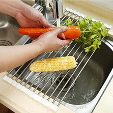 MarkEntegra Paslanmaz Çelik Katlanır Nihale, Pratik Kurutma Süzgeci