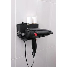 MarkEntegra Yapışkanlı Metal Saç Kurutma Askısı, Banyo Düzenleyici Organizer