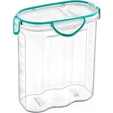 MarkEntegra Kilitli Kapaklı Hava ve Sıvı Geçirmez Erzak Saklama Kabı, 2.4 Litre