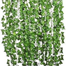 MarkEntegra 2,4 M Uzunluğunda Asılı Çelenk, Yapay Sarmaşık Yaprakları ile Dekoratif