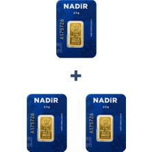 Nadir Gold 24 Ayar 7,5 Gram Külçe Altın (3 Adet 2,5 Gram Külçe Altın )