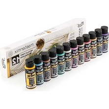 MarkEntegra Akrilik Boya Seti - 60 cc 12'li Metalik Renkler