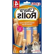 MarkEntegra Churu Rolls Kedi Ödül Kurabiyeleri,%88 Nemli, Sağlıklı Atıştırmalıklar, Tavuklu Doğal Malzemeler, 40 G (1'li Paket), Birinci Sınıf Kalitede Kedi Atıştırmalıkları