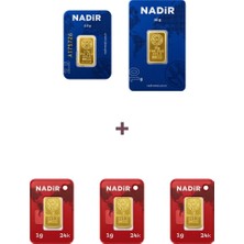 Nadir Gold 24 Ayar 15,5 Gram Altın (1 Ad 10 Gram Altın + 1 Ad 2,5 Gram Altın + 3 Ad 1 Gram Altın )
