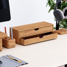 Desna Iki Katlı Iki Çekmeceli Dolap - Kiraz | 34 cm x 12.1 cm x 10.8 cm | Woodsaka