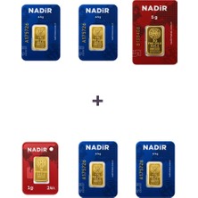 Nadir Gold 24 Ayar 16 Gram Altın (1 Ad 5 Gram Altın + 4 Ad 2,5 Gram Altın + 1 Ad 1 Gram Altın )