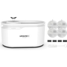 MarkEntegra Xenon Smart Akıllı Otomatik Kedi Su Pınarı Pet Çeşmesi Evcil Hayvan Sebili ve 4 Adet Su Pınarı Filtresi 2' Li Pet Ürünleri Seti (Beyaz)          [enerji Sınıfı A+]