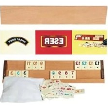 MarkEntegra Büyük Boy Cilalı Okey Takımı - Ağaç