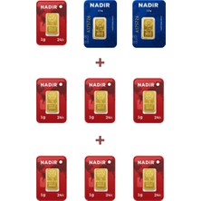Nadir Gold 24 Ayar 12 Gram Külçe Altın (2 Adet 2,5 Gram Külçe Altın + 7 Adet 1 Gram Külçe Altın )