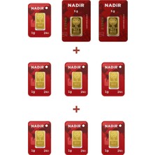 Nadir Gold 24 Ayar 17 Gram Külçe Altın (2 Adet 5 Gram Külçe Altın + 7 Adet 1 Gram Külçe Altın )