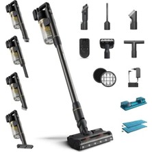 MarkEntegra Kablosuz Elektrikli Süpürge, Islak-Kuru Kullanım, 80 Dakika Çalışma Süresi