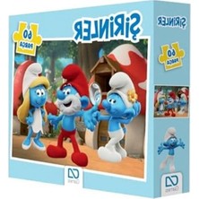 MarkEntegra 60 Parça Çocuk Yapbozu, Şirinler Temalı Eğlenceli Set