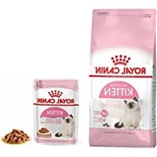 MarkEntegra Royal Canin Kitten Yavru Kedi Maması 2 kg + Royal Canin Kitten Yaş Maması 2 Adet (Original)