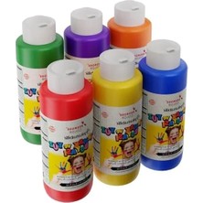 MarkEntegra 6'lı Parmak Boyası Seti, Renkli Eğlence Için 120ML