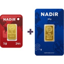 Nadir Gold 24 Ayar 11 Gram Külçe Altın (1 Adet 10 Gram Külçe Altın + 1 Adet 1 Gram Külçe Altın )