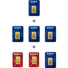 Nadir Gold 24 Ayar 14,5 Gram Külçe Altın (5 Adet 2,5 Gram Külçe Altın + 2 Adet 1 Gram Külçe Altın )
