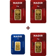 Nadir Gold 24 Ayar 17,5 Gram Külçe Altın (3 Adet 5 Gram Külçe Altın + 1 Adet 2,5 Gram Külçe Altın )