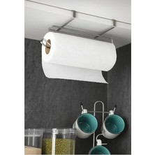 MarkEntegra Alper Banyo Krom Modern Dolap Kapağı ve Raf Altı Kağıt Havluluk Mutfak Organizeri | Delmeden, Kolay Montaj