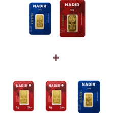 Nadir Gold 24 Ayar 12 Gram Altın (1 Ad 5 Gram Altın + 2 Ad 2,5 Gram Altın + 2 Ad 1 Gram Altın )