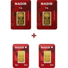 Nadir Gold 24 Ayar 12 Gram Külçe Altın (2 Adet 5 Gram Külçe Altın + 2 Adet 1 Gram Külçe Altın )