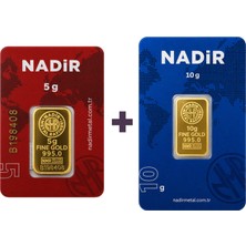 Nadir Gold 24 Ayar 15 Gram Külçe Altın (1 Adet 10 Gram Külçe Altın + 1 Adet 5 Gram Külçe Altın )